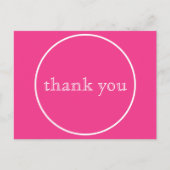 Eenvoudige Dank Je Wel Roze Zakelijk  Briefkaart (Voorkant)