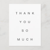 Eenvoudige Dank Je Wel Zoveel Platte Ansichtkaart Briefkaart (Voorkant)