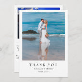 Eenvoudige dank u bruiloft uitnodiging (Voorkant / Achterkant)