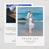 Eenvoudige dank u bruiloft uitnodiging (Voorkant / Achterkant)