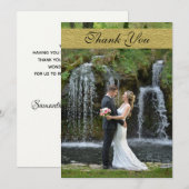 Eenvoudige dank u foto bruiloft Kaart (Voorkant / Achterkant)