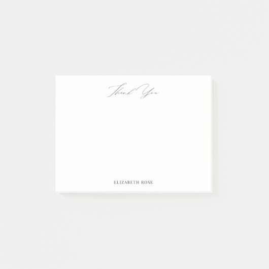 Eenvoudige dank u gepersonaliseerde naam post-it® notes (Voorkant)