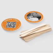 Eenvoudige dank u Oranje website Scan QR Code Foto Handwaaier (Niet-gemonteerd)