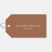 Eenvoudige dank u Terracotta bruiloft Cadeaulabel (Achterkant Horizontaal)