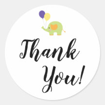 Eenvoudige dank u typografie met olifant