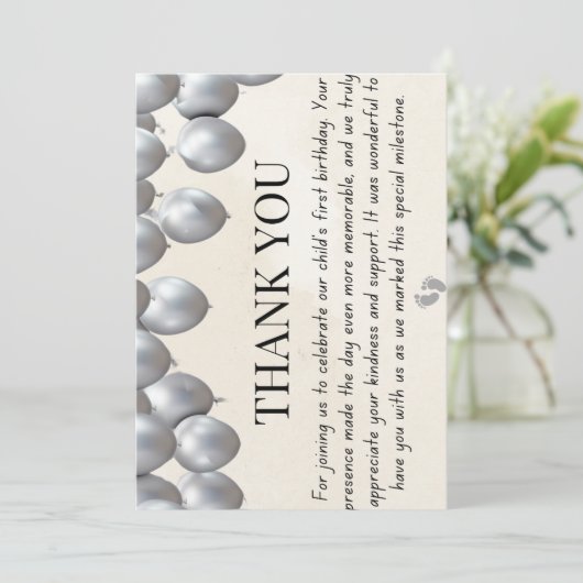 Eenvoudige Dank u Verjaardag Kaart (Staand voorkant)