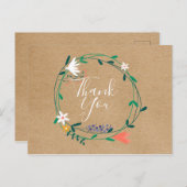 Eenvoudige Dankbetuiging voor Zakelijke Kranstuin  Briefkaart (Voorkant / Achterkant)