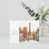 Eenvoudige Dankjewel Briefkaart (Staand voorkant)