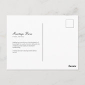 Eenvoudige Dankjewel Briefkaart (Achterkant)