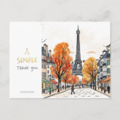 Eenvoudige Dankjewel Briefkaart (Voorkant)