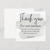 eenvoudige dankkaart bedankkaart (Voorkant / Achterkant)