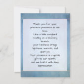 Eenvoudige dankkaart bedankkaart (Achterkant)