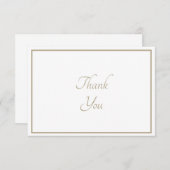 Eenvoudige Dankkaart - Bruin Bedankkaart (Voorkant / Achterkant)
