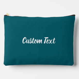 Eenvoudige Dark Blauwgroen en White Script Tekst S Etui