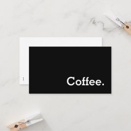 Eenvoudige 'Dark Loyalty Coffee Punch'-kaart