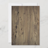 Eenvoudige Dark Wood Planks Graduation Party Uitno Kaart (Achterkant)