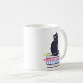 Eenvoudige Dash Charm Schattige Zwarte Kat Kleurri Koffiemok (Voorkant rechts)