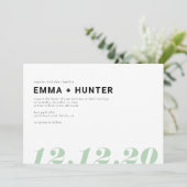 Eenvoudige datum kaart (Staand voorkant)