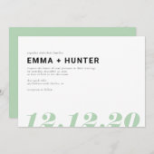 Eenvoudige datum kaart (Voorkant / Achterkant)