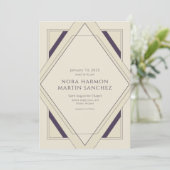 Eenvoudige  deco Deep Paarse ivoor Kaart (Staand voorkant)