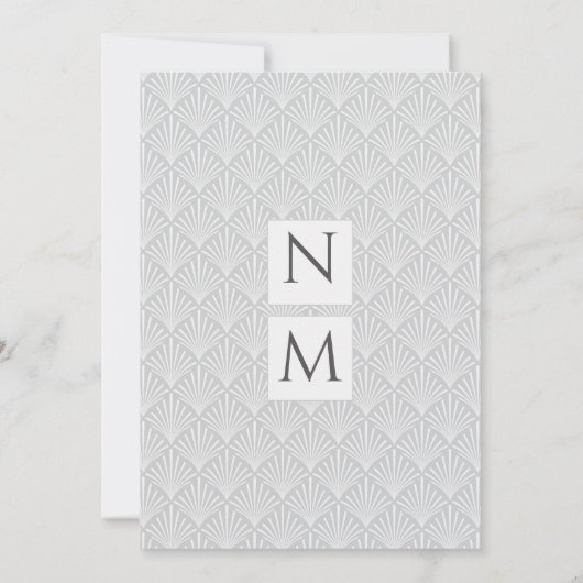 Eenvoudige  deco lichtgrijs kaart (Achterkant)