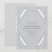 Eenvoudige  deco lichtgrijs kaart (Voorkant / Achterkant)