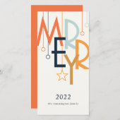 Eenvoudige Deco Vintage Nieuwjaar Modern (Voorkant / Achterkant)