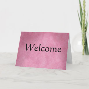 Eenvoudige decoratie welkom kaart