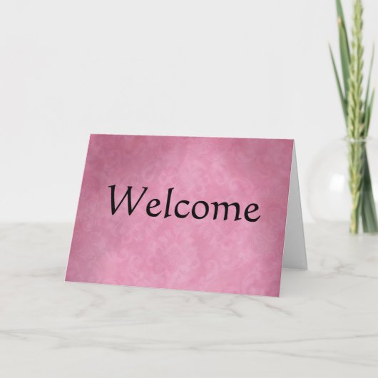 Eenvoudige decoratie welkom kaart (Voorkant)