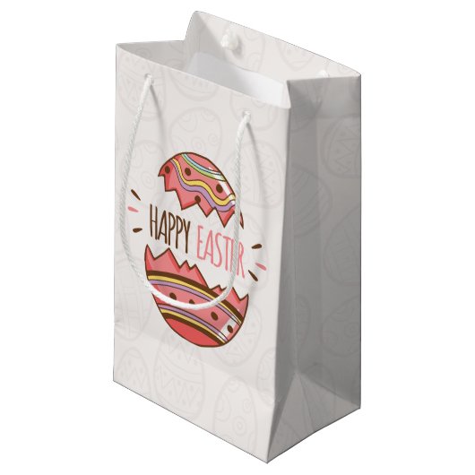 Eenvoudige decoratieve paaseieren | Gift Bag Klein Cadeauzakje (Voorkant Gekanteld)