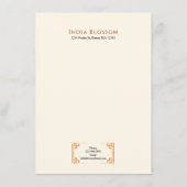 Eenvoudige decoratieve rand restaurant menu (Achterkant)