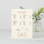 Eenvoudige decoratieve rand restaurant menu (Staand voorkant)