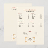 Eenvoudige decoratieve rand restaurant menu (Voorkant / Achterkant)