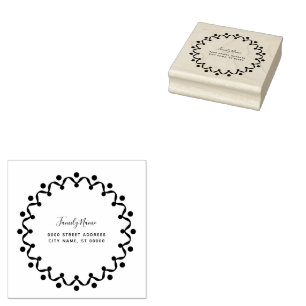Eenvoudige Decoratieve Retour Adres Rubber Stamp Rubberstempel