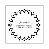 Eenvoudige Decoratieve Retour Adres Rubber Stamp Rubberstempel (Afrduk)