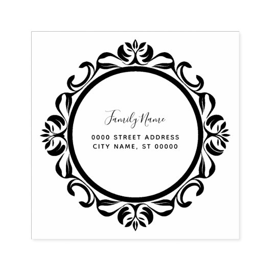 Eenvoudige Decoratieve Retour Adres Rubber Stamp Rubberstempel (Afrduk)