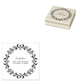 Eenvoudige Decoratieve Retour Adres Rubber Stamp Rubberstempel