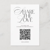 Eenvoudige Deel de Liefde Trouw QR Code Kaart (Voorkant)
