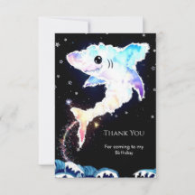 Eenvoudige Deepsea Blue Haai Verjaardag