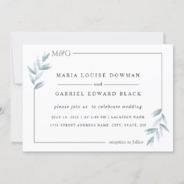 Eenvoudige delicate bladeren. Luchtig Lijst. Forme Kaart