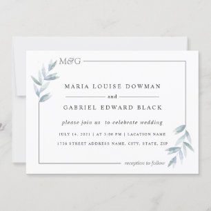 Eenvoudige delicate bladeren. Luchtig Lijst. Forme Kaart