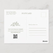 Eenvoudige Delicate Bloemenkalender Sla de datum o Briefkaart (Achterkant)