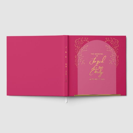 Eenvoudige delicate boog bruiloft gastenboek (Volledig)