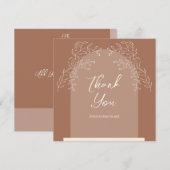 Eenvoudige Delicate Boog Stijl Trouwbedankkaart Bedankkaart (Voorkant / Achterkant)