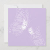 Eenvoudige Delicate Butterfly Paars Baby shower Pa Kaart (Achterkant)