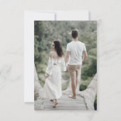 Eenvoudige Delicate Floral Sage Green QR Code Foto RSVP Kaartje (Achterkant)