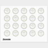 Eenvoudige Delicate Floral Tijdloze bruiloft Dank  Ronde Sticker (Vel)