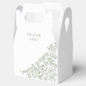 Eenvoudige Delicate Floral Tijdloze Salie Groene b Bedankdoosjes (Geopend)