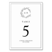 Eenvoudige Delicate Floral Tijdloze Salie Groene b Kaart (Achterkant)