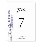 Eenvoudige delicate Franse lavendel bruiloft Kaart (Voorkant)